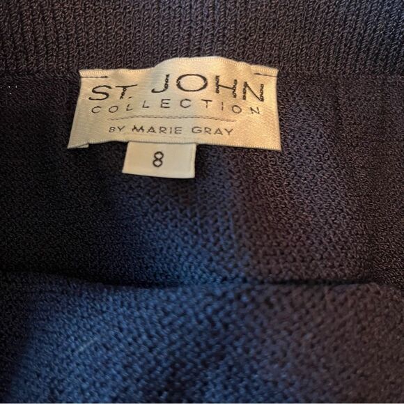 St. John Navy Knit Skirt NWOT - Picture 4 of 6